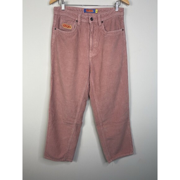 VINTAGE Empyre Pants Mens 28 Pink Corduroy Loose Baggy Relax Y2K Skater 31x26.5 - Picture 1 of 7